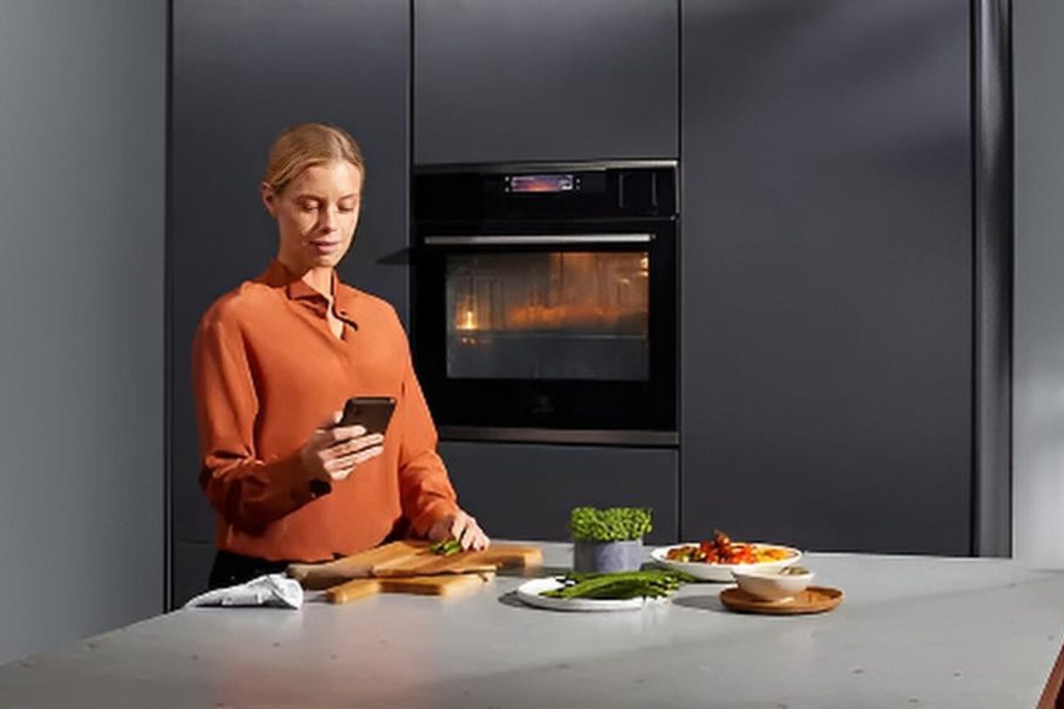 Horno Electrolux en una cocina